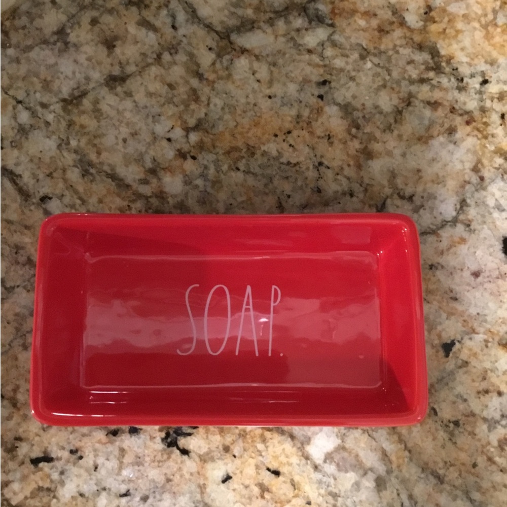 RAE DUNN RED SOAP DISH